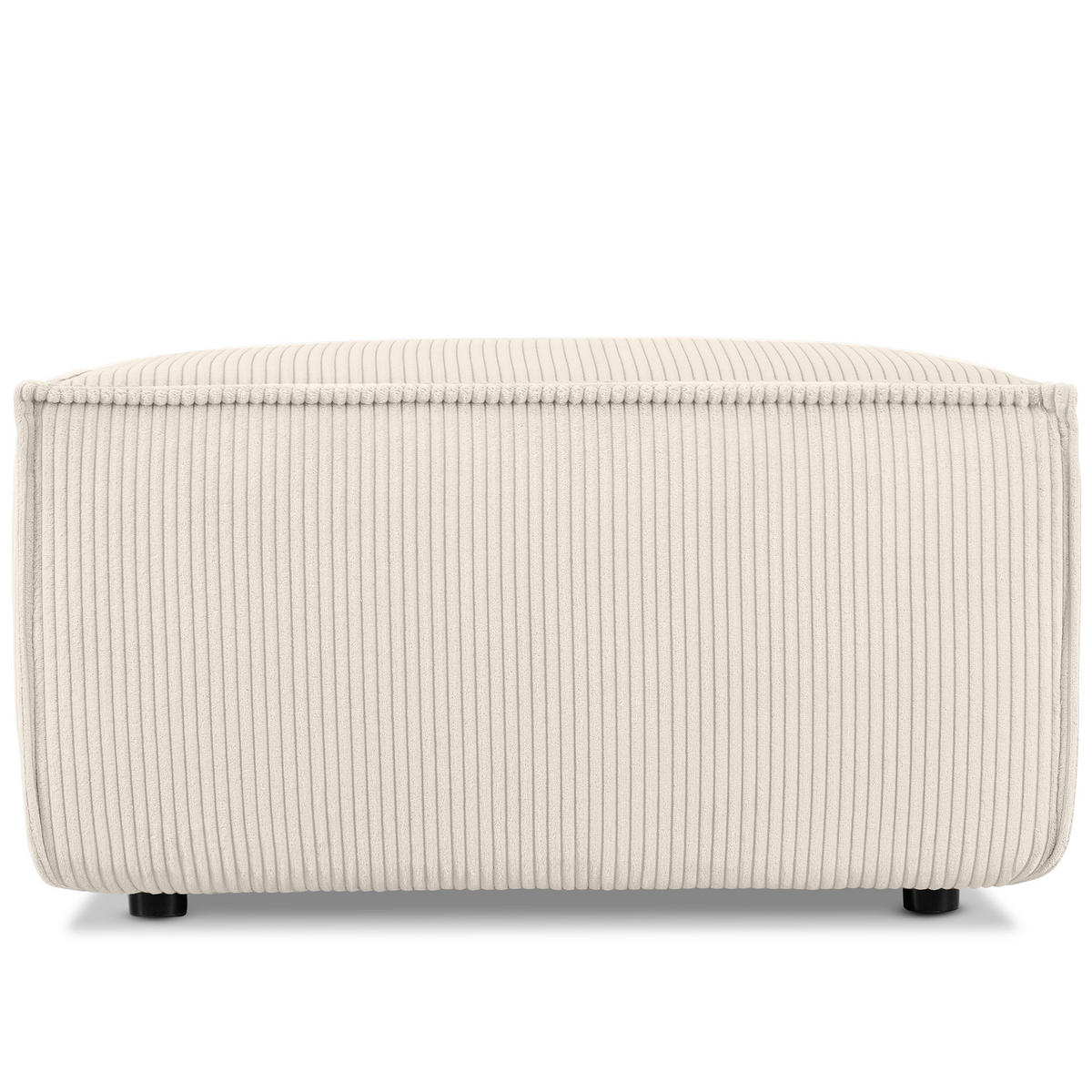 SITZPOUF NAPI gefederte Sitzfläche, creme - Creme/Schwarz, Textil (83/45/83cm) - KONSIMO®