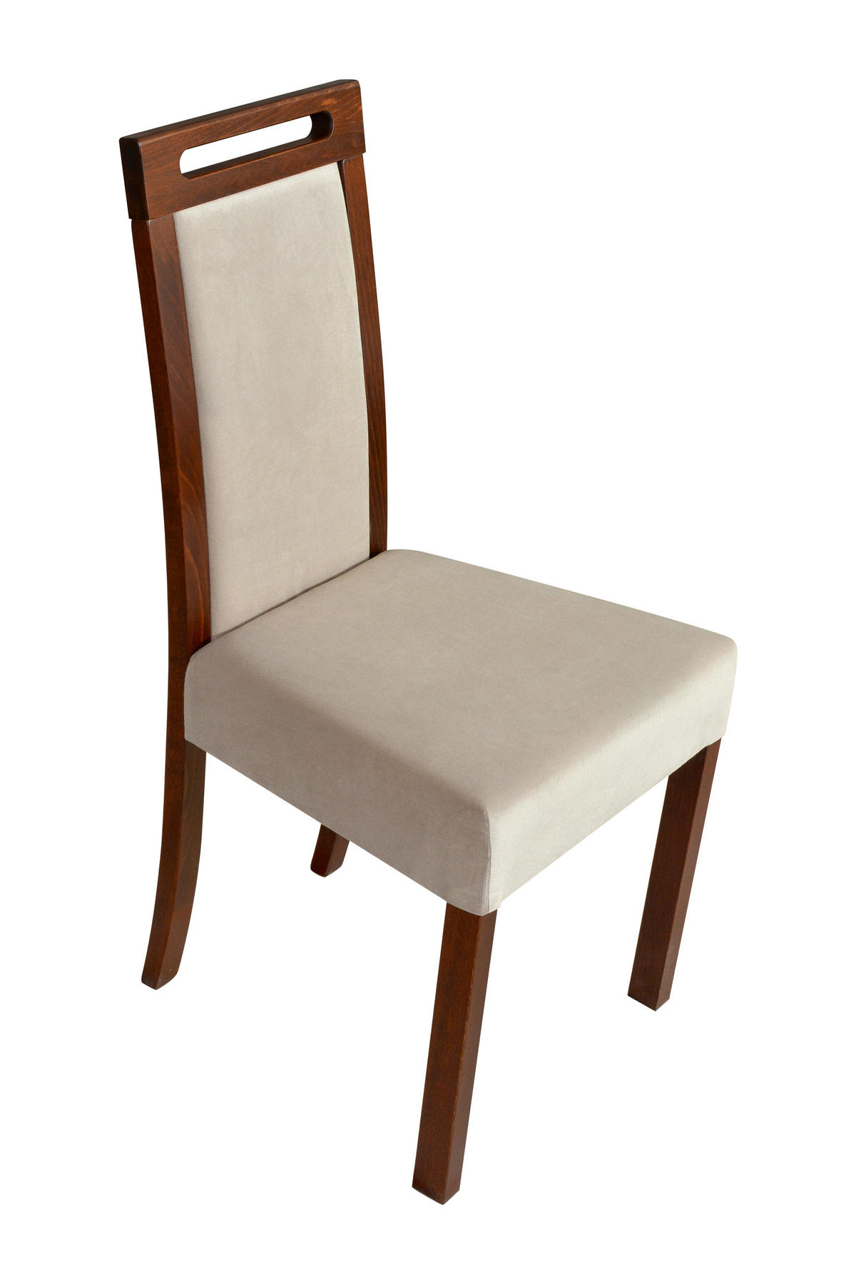 STUHL 2er Set ROMA 5 nussbaum - Beige/Nussbaumfarben, Holz (43/96/40cm) - Leaf Design