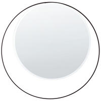 WANDSPIEGEL schwarz 50 cm Agde - Schwarz, Metall (50/50/10cm) - Beliani