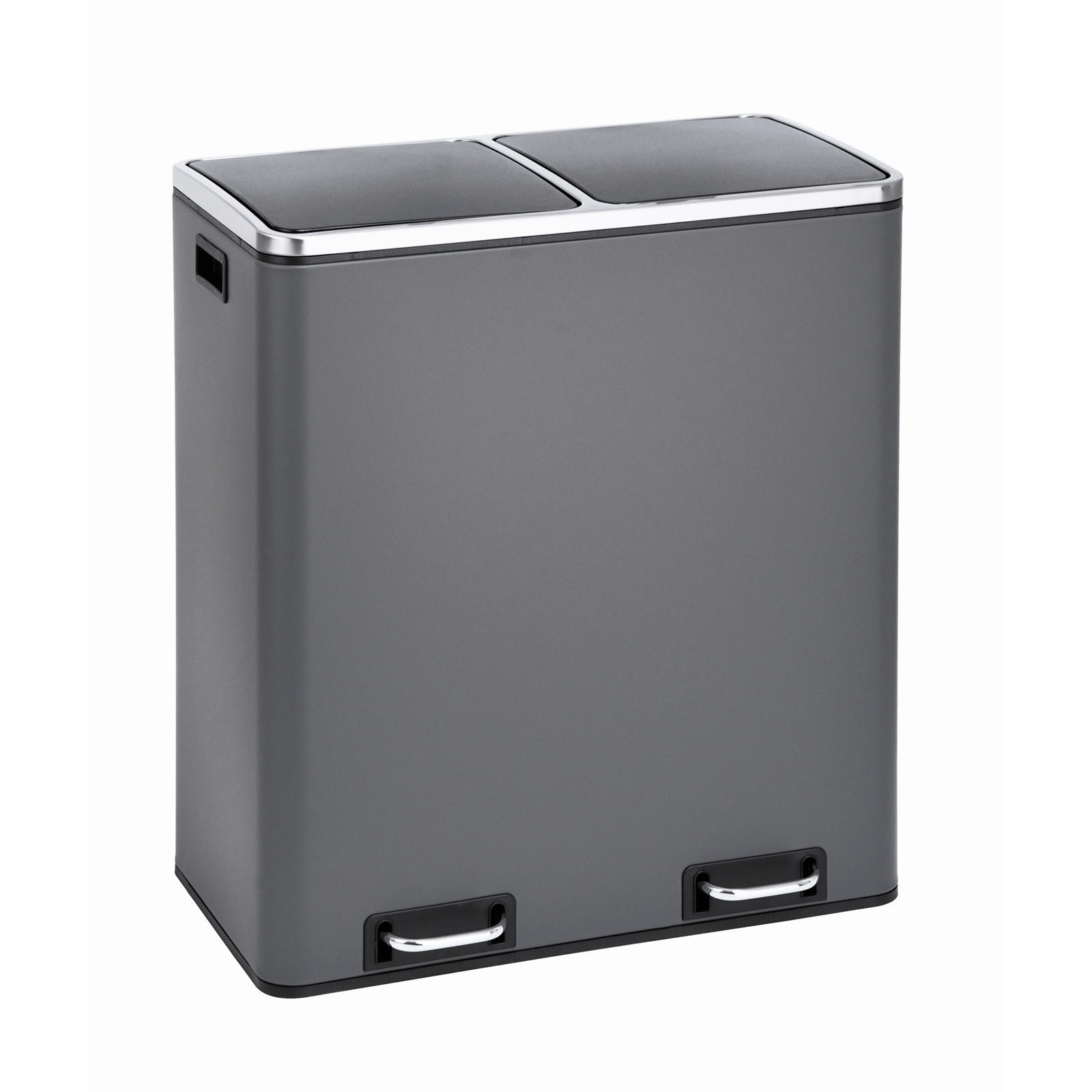 MÜLLEIMER TM2X30 - Grau, Metall (57/65/31cm) - SVITA