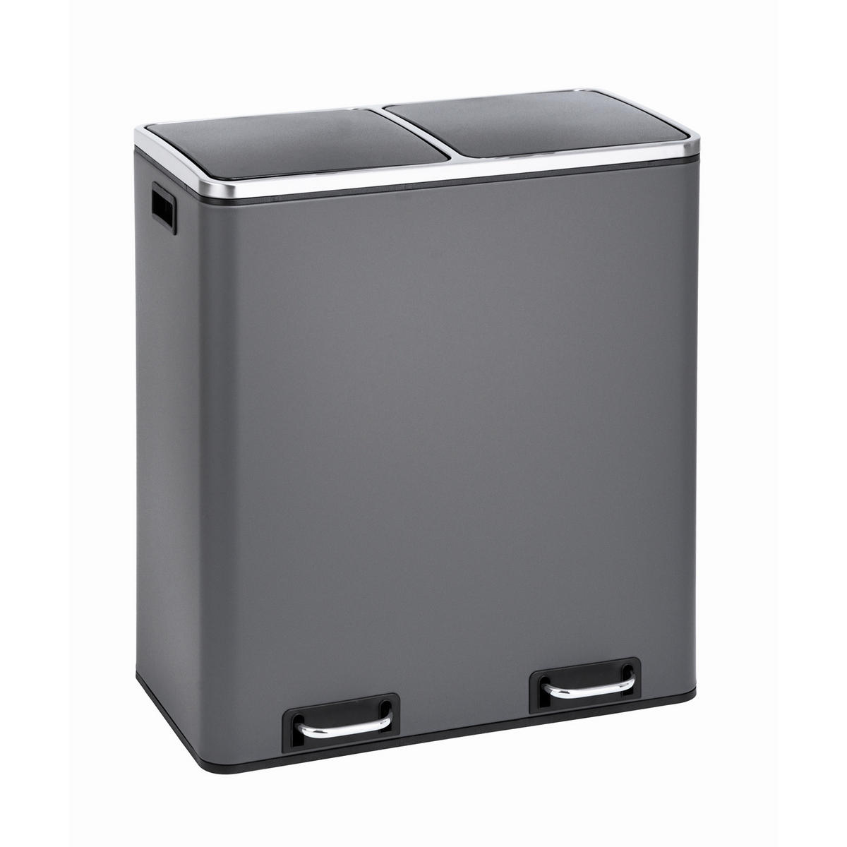 MÜLLEIMER TM2X30 - Grau, Metall (57/65/31cm) - SVITA