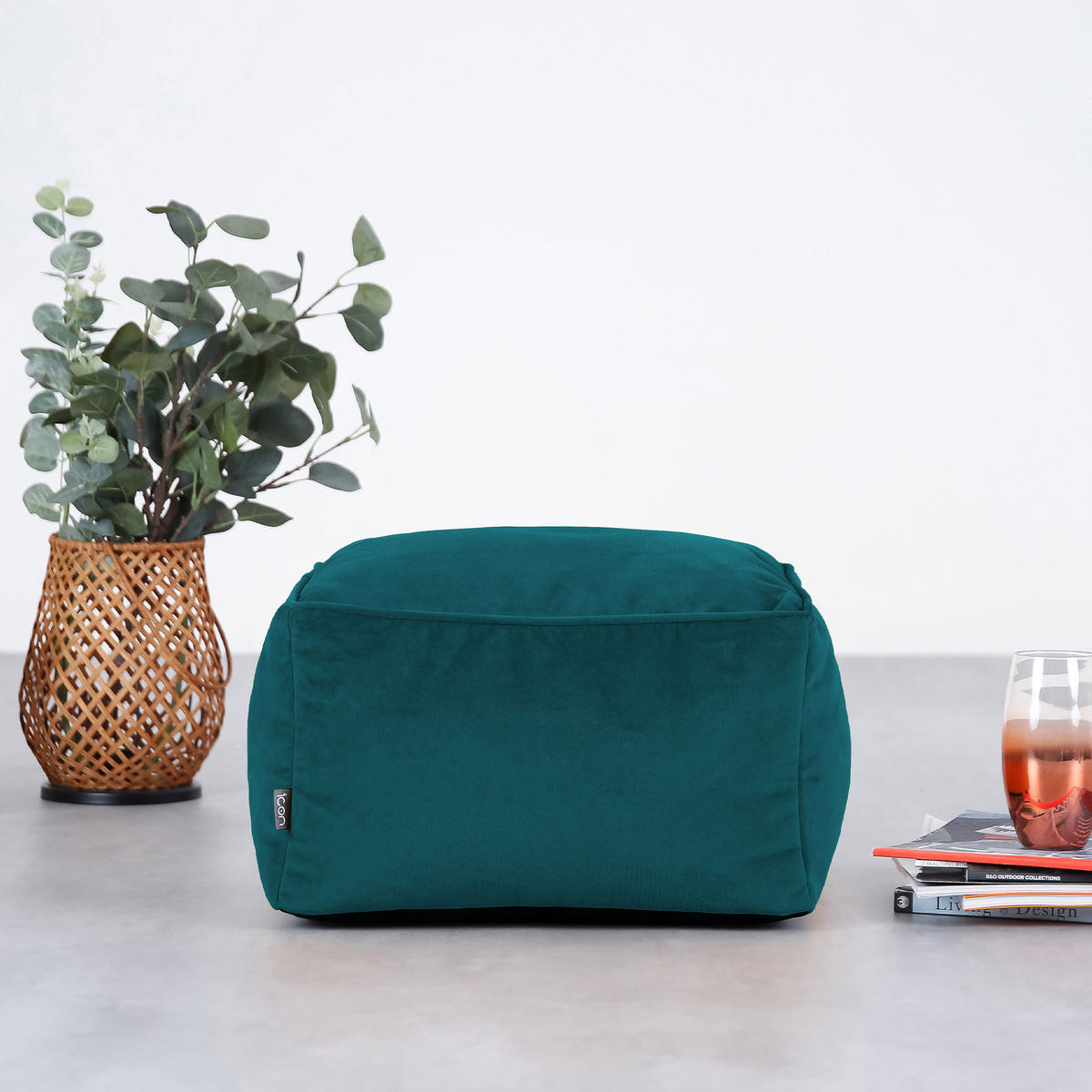 SITZPOUF Amara - Grün, Kunststoff (42/24/42cm) - icon