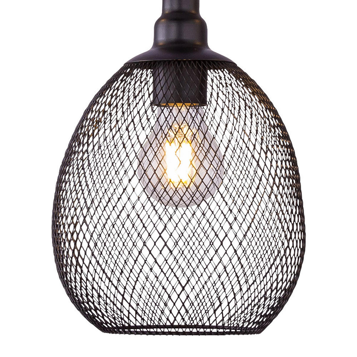 LED HÄNGELEUCHTE ANYA Schwarz Metall - Schwarz, Metall (89/20/120cm) - Globo Lighting