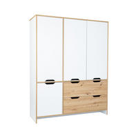 KLEIDERSCHRANK Maxim 150/189/49 cm Soft-Close Weiß Artisan Oak - Weiß/Eiche Artisan, Holzwerkstoff (150/189/49cm) - arthur berndt