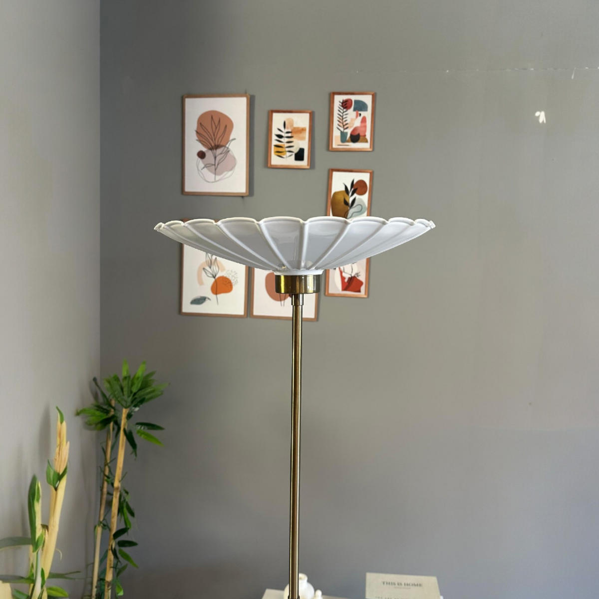 STEHLAMPE Florin 155 Cm - Weiß, Metall (30/30/155cm) - Bamyum