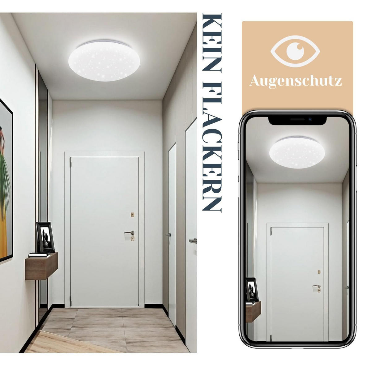 LED-DECKENLEUCHTE Malbon 25.2/5.7/6.2 cm - Weiß, Kunststoff (5.7/25.2/6.2cm) - Nettlife