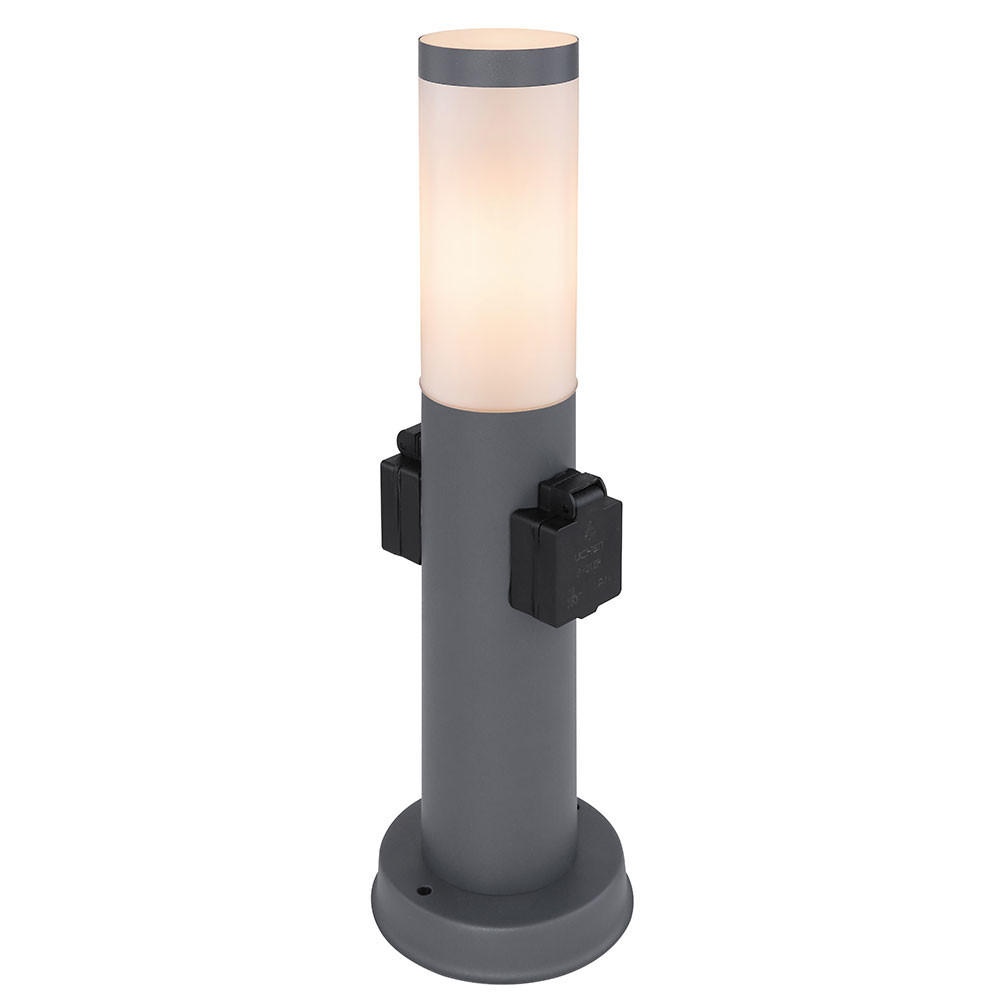 LED AUSSENLEUCHTE Edelstahl Anthrazit - Anthrazit, Kunststoff (12.7/12.7/45cm) - Globo Lighting
