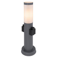 LED AUSSENLEUCHTE Edelstahl Anthrazit - Anthrazit, Kunststoff (12.7/12.7/45cm) - Globo Lighting