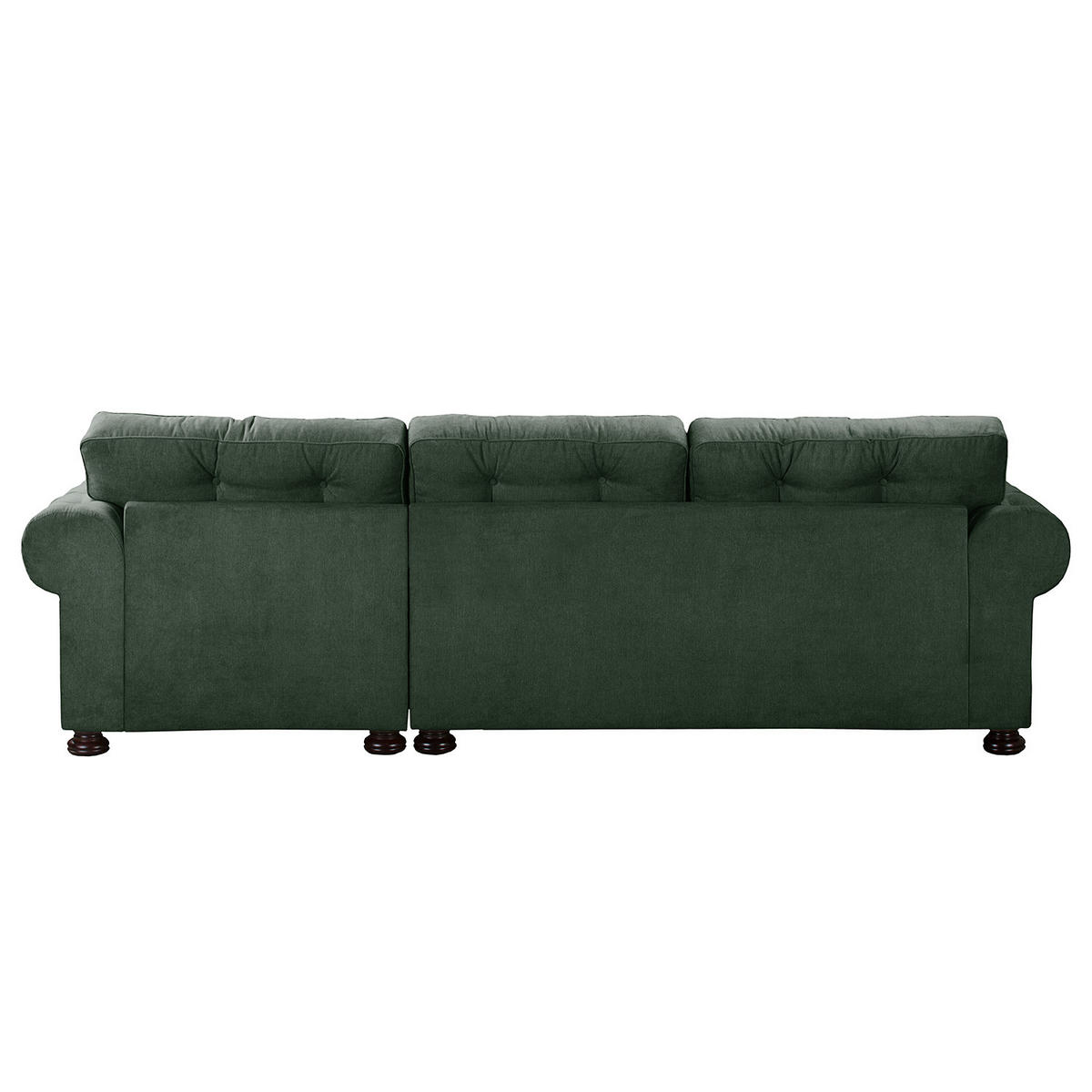 ECKSOFA mit Longchair - Microfaser - Olivgrün, Textil (302/166cm) - home24
