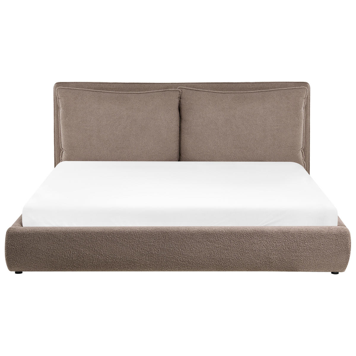 BETT mit Lattenrost 180/200 cm Braun Bajonna - Schwarz/Braun, Textil (180/200cm) - Beliani