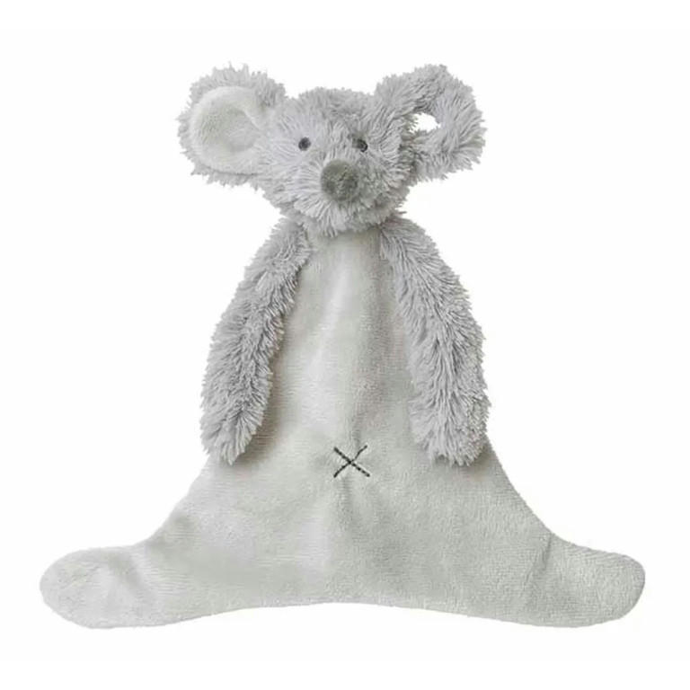 SCHMUSETUCH Baby Maus Mindy, Plüsch - Hellgrau, Textil (1/28/1cm) - Happy Horse