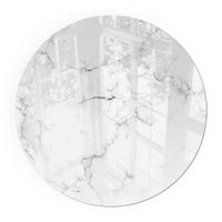 GLASPLATTE für Kamin Ø 100 cm - Weiß, Glas (100/100/0.4cm) - TULUP