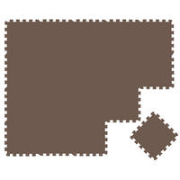 SPIELMATTE ab Null - 180/90/1 cm Puzzlematte Braun - Braun, Kunststoff (30/30cm) - Littletom