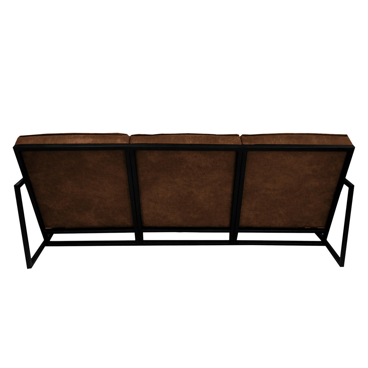 POLSTERGARNITUR (3-2-1) - Antiklederlook - Braun, Textil (1/1/1cm) - home24