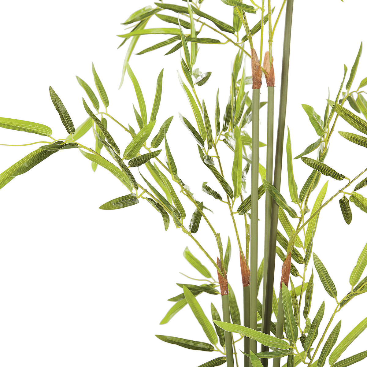 KUNSTPFLANZE im Blumentopf 100 cm Grün/Schwarz Bambusa Vulgaris - Schwarz/Grün, Kunststoff (100cm) - Beliani