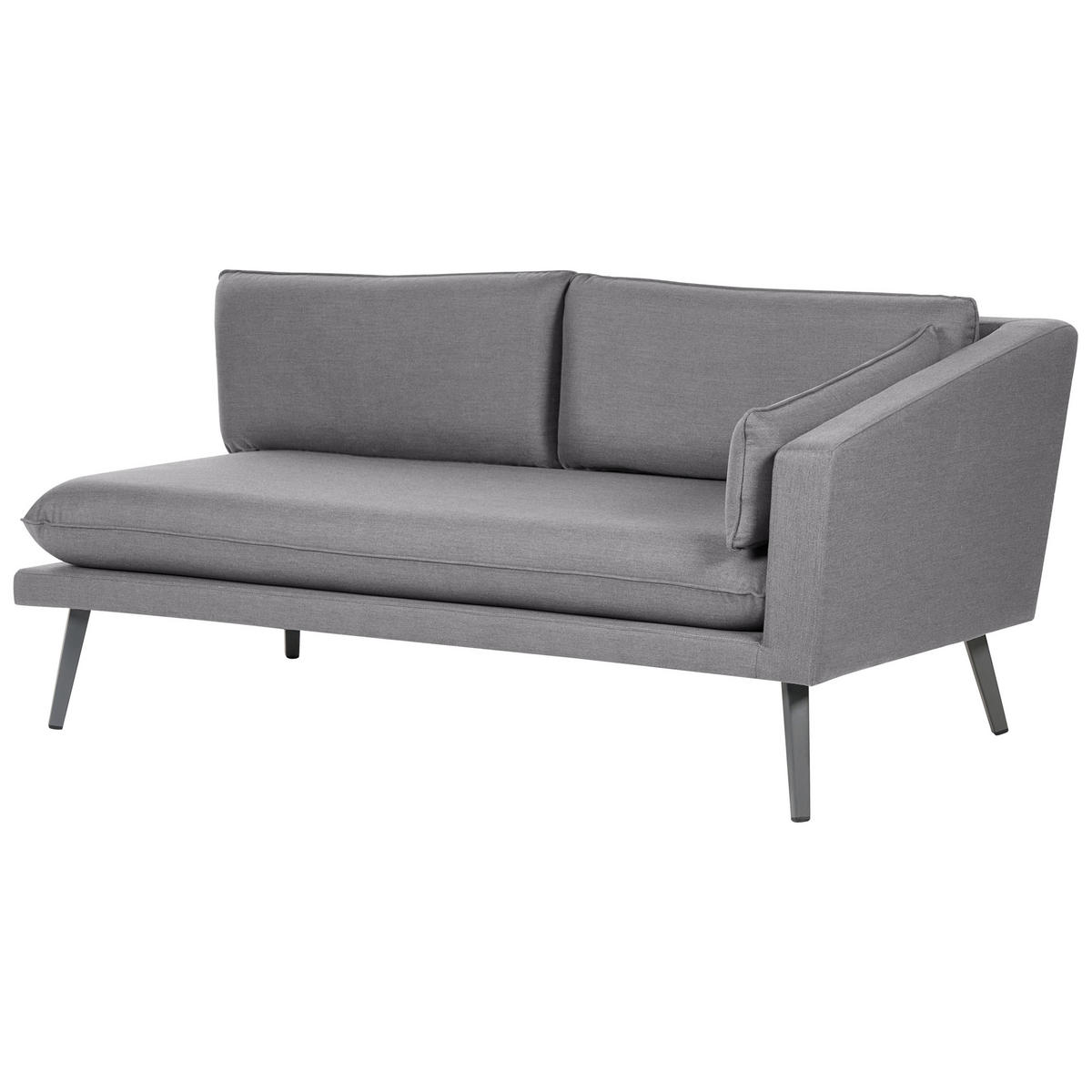 GARTEN-ECKSOFA 5-Sitzer grau modular Loretello - Grau, Textil (243/70/243cm) - Beliani