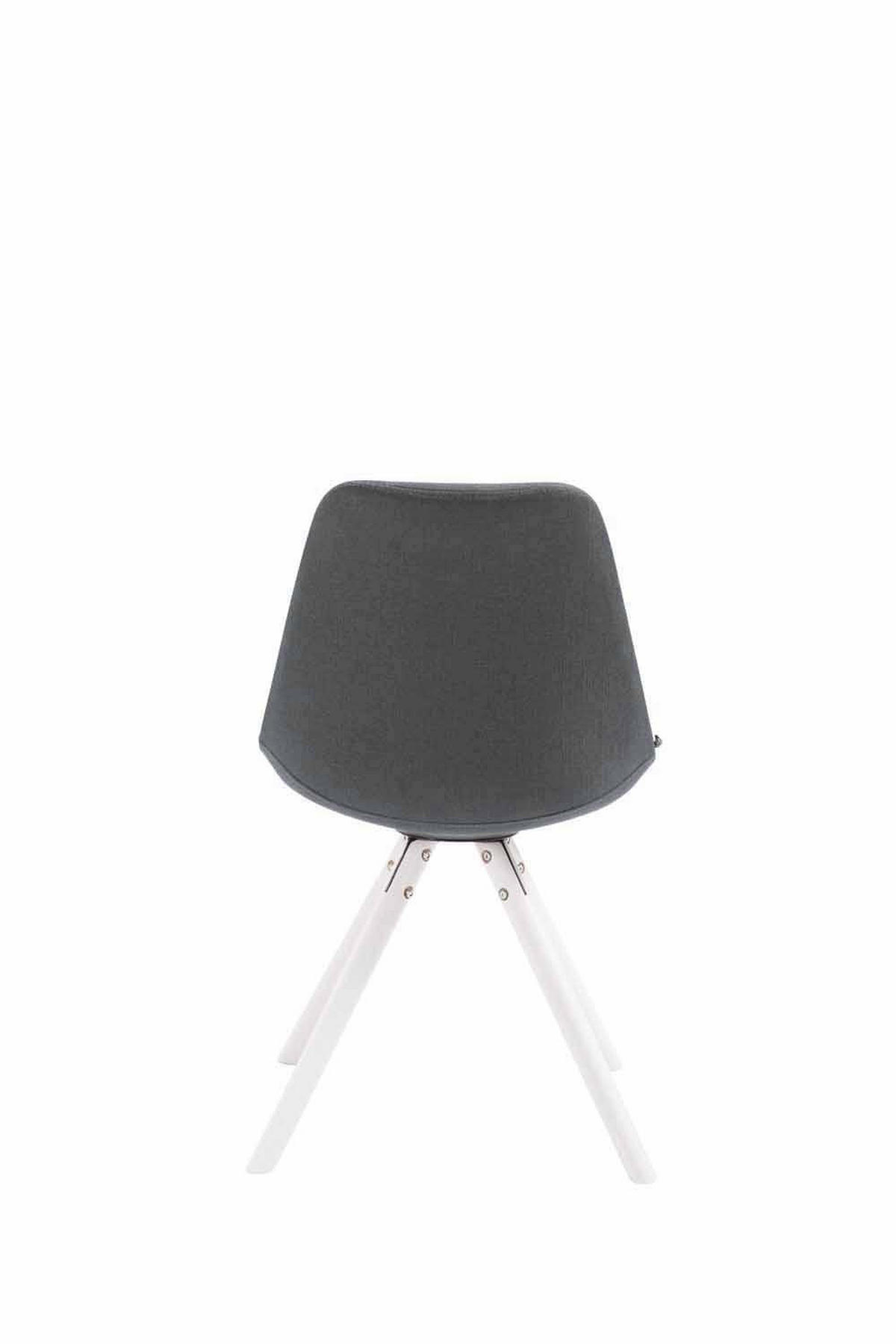 STUHL Stoff dunkelgrau - Dunkelgrau/Weiß, Holz/Textil (48/84/56cm) - CLP