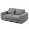 2-SITZER SOFA - Silberfarben/Schwarz, Kunststoff/Textil (182/80/117cm) - home24