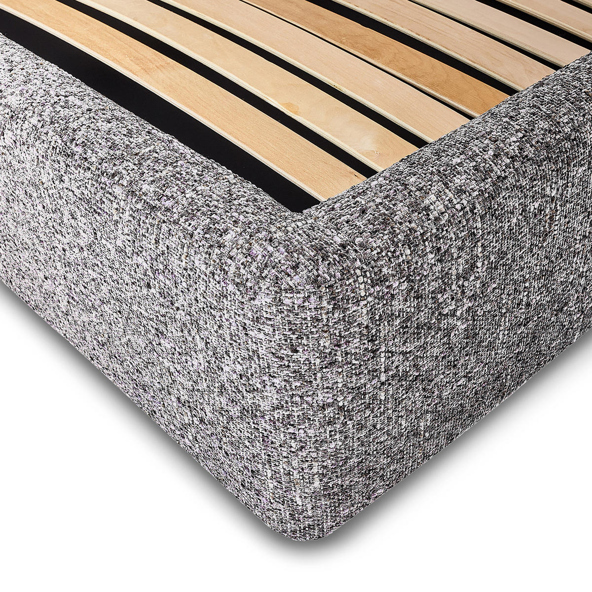 POLSTERBETT - Graubraun, Textil (200/200cm) - home24