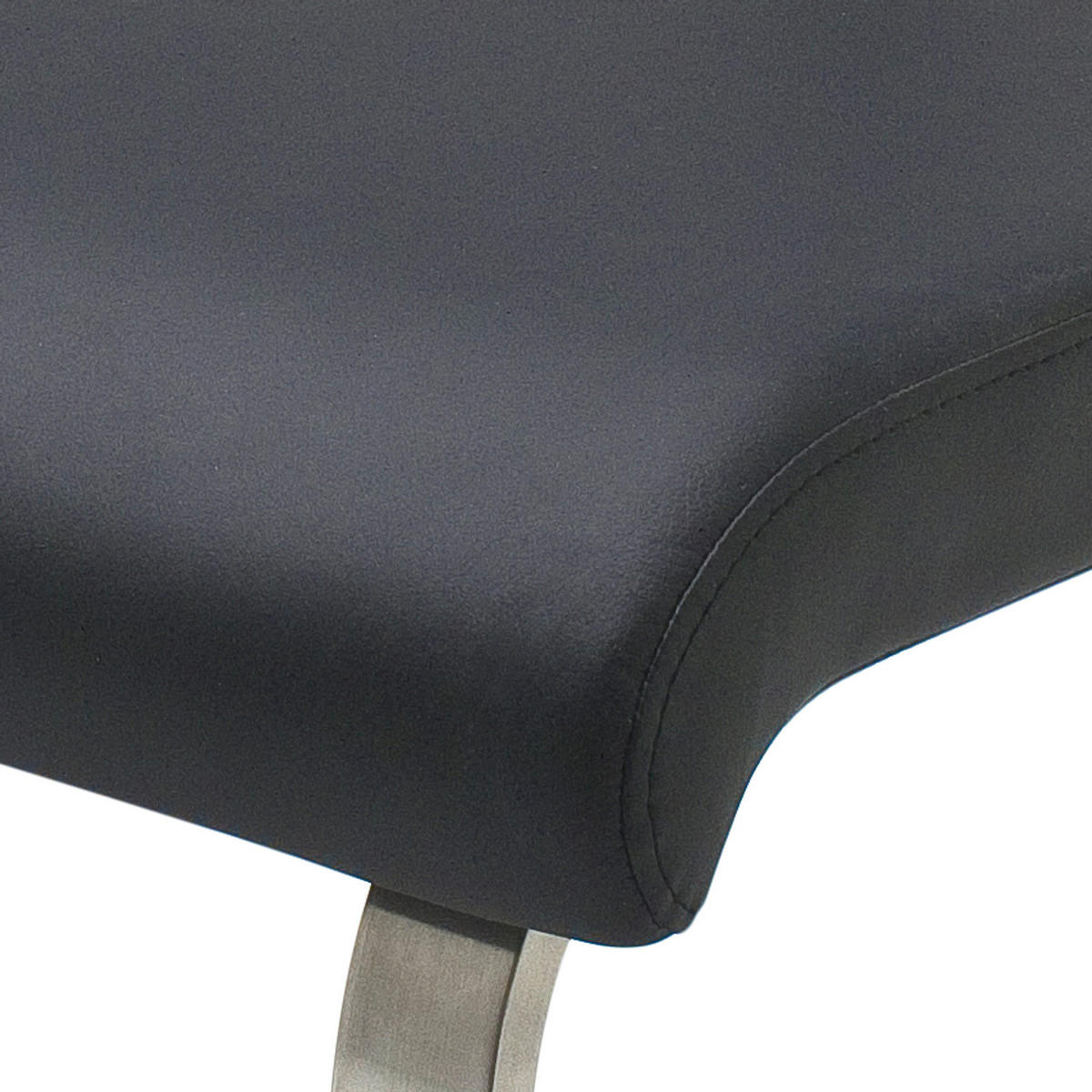 SITZBANK - Metall / Kunstleder - Schwarz, Kunststoff/Metall (175/86/59cm) - home24