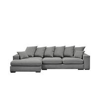 ECKSOFA Mit Schlaffunktion Und Bettkasten Couch L-form Gabon Stoff Riviera Links Grau - Grau, Holz (155/285cm) - Kaiser Möbel