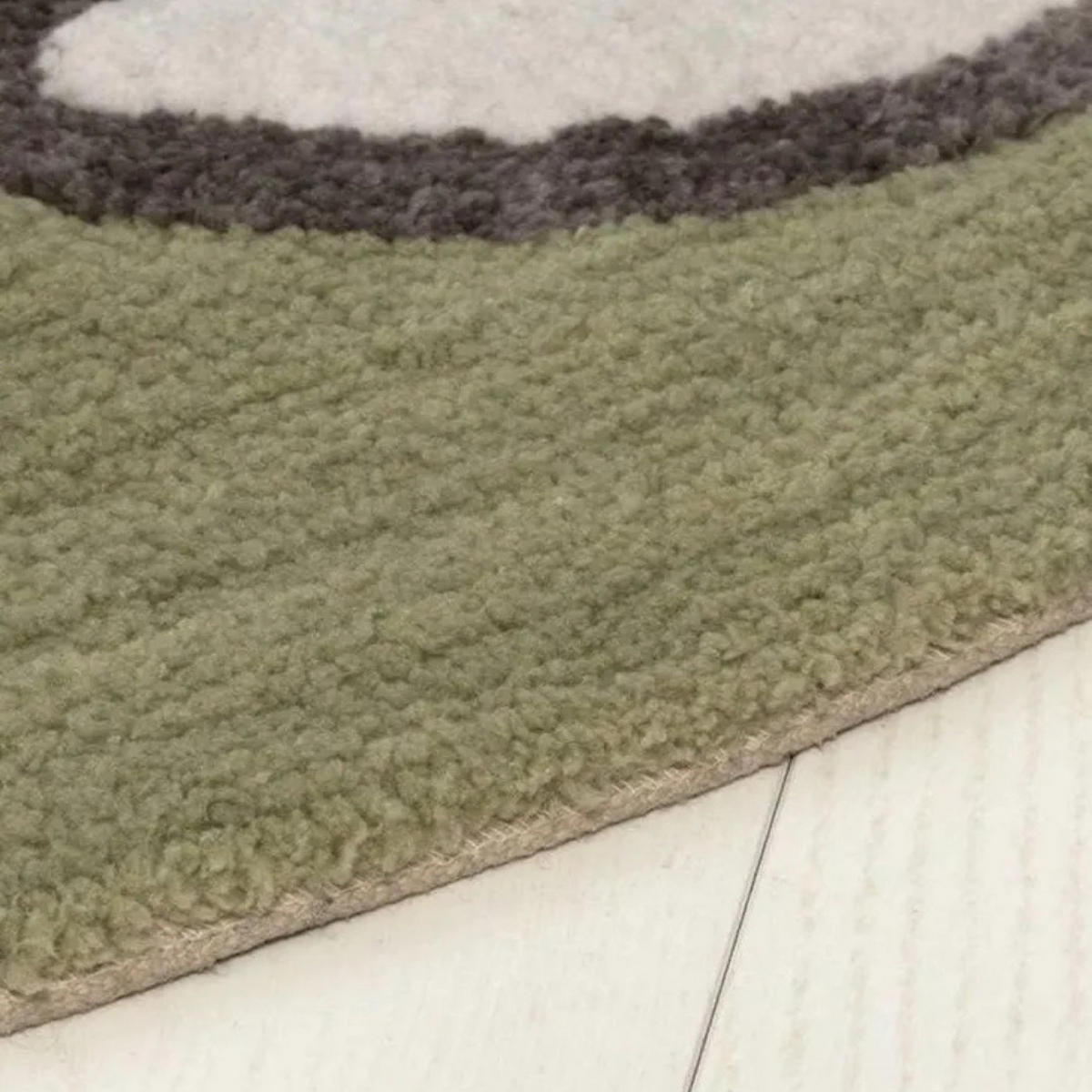 KINDERTEPPICH Koala Rund, Ø100 cm, Grün, Grau, Weich, Waschbar, Spielteppich, Kinderzimmer, Babyzimmer, Rutschfest, Deko, Kuschelig, Tiermotiv - Grün, Textil (100/100cm) - JUNG