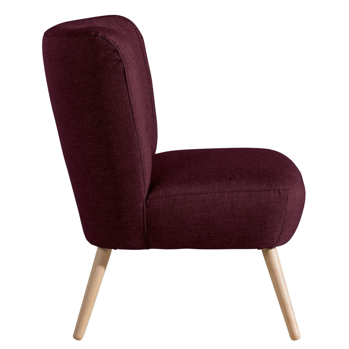 SESSEL Kassi Bezug Flachgewebe Buche natur / burgund - Weinrot, Kunststoff (69/80/68cm) - 58aufmkessel