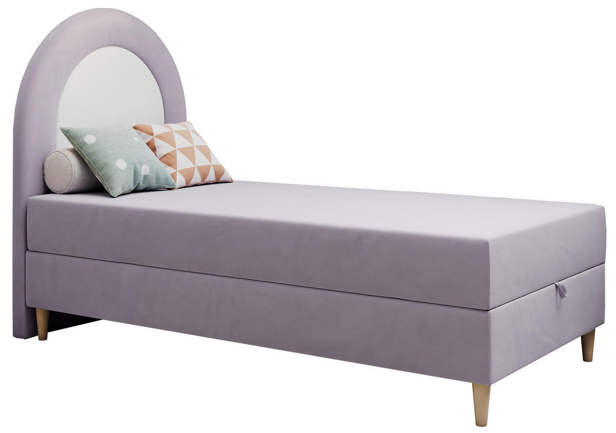 BOXBETT NEST 90/180 Violett Velvet - H3 - Violett, Holz/Textil (90/180cm) - MKS