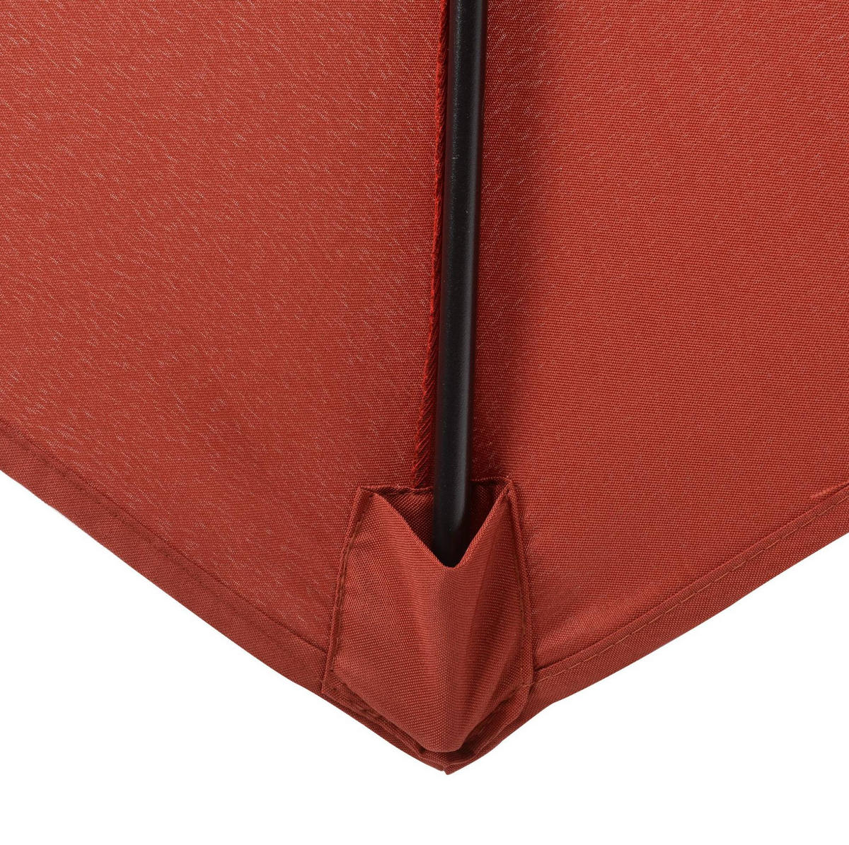 SONNENSCHIRM 196 cm in Weinrot mit Knickfunktion – sechseckiger Balkonschirm - Rot, Metall (196/196cm) - BEAOK