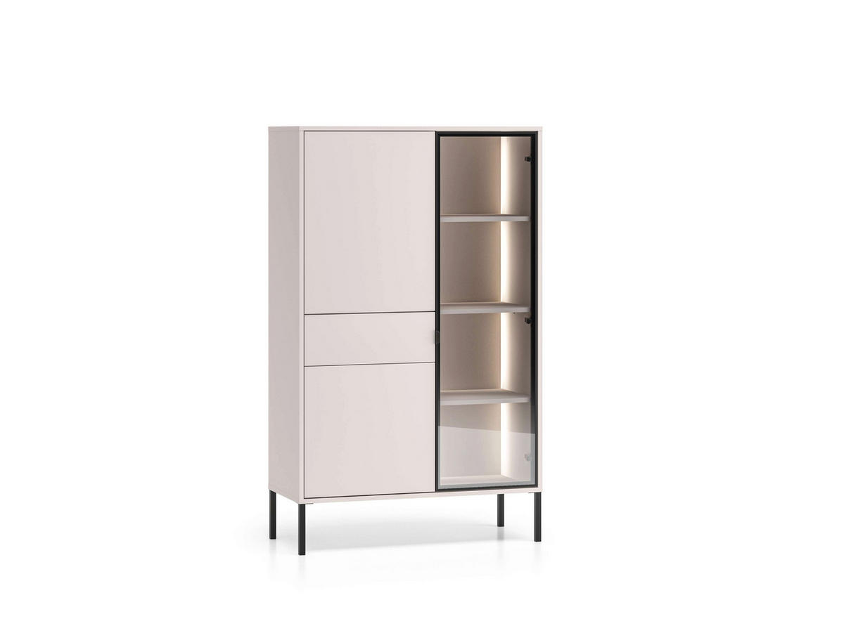 WOHNZIMMER Set 3-tlg. – Barnee – Kaschmir - Kaschmir, Holzwerkstoff (92/150/40cm) - hi-markt