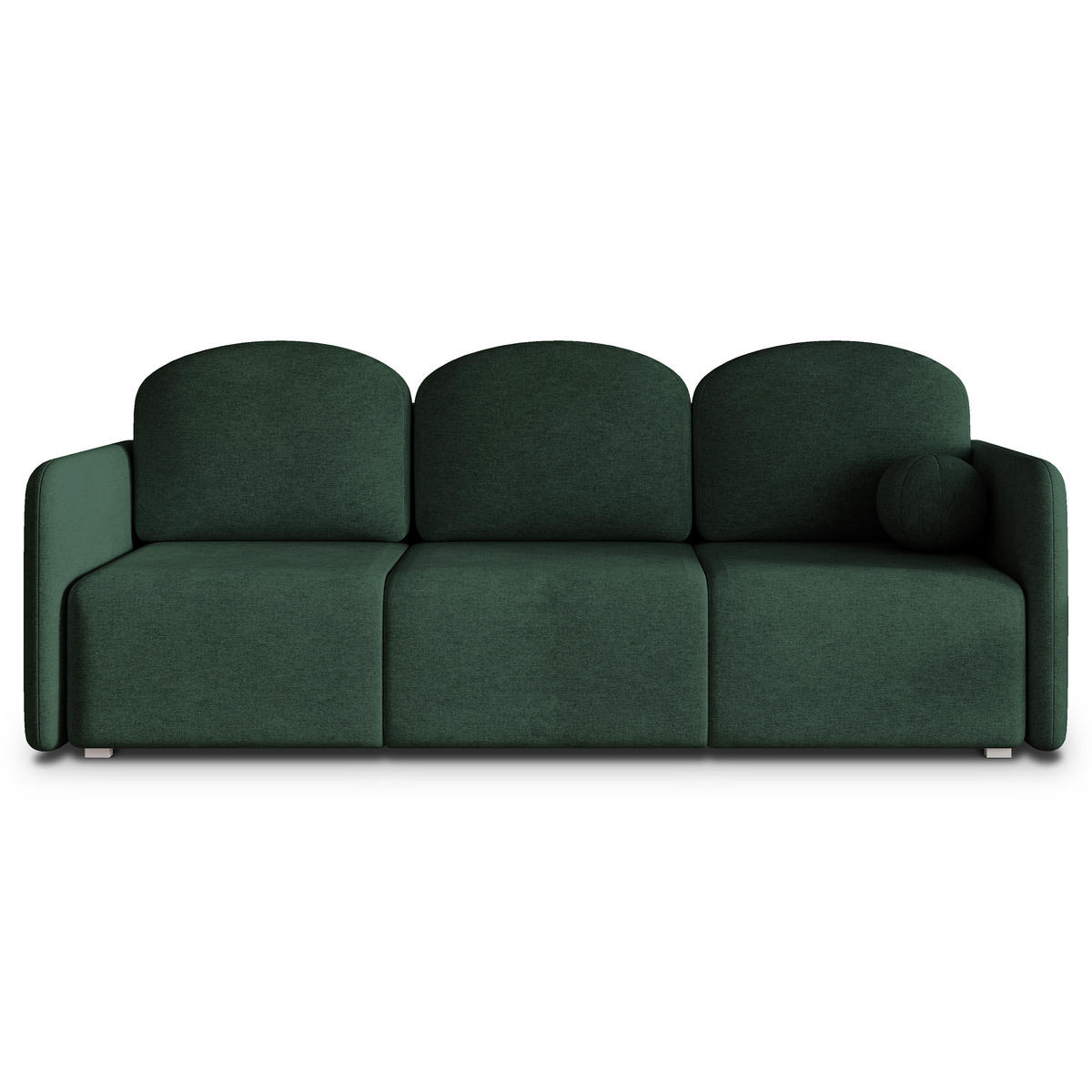POHOVKA SUVI III, Opletená látka NEVE, Zelená - šedá/zelená barva, kompozitní dřevo/textil (220/85/90cm) - MASSENO