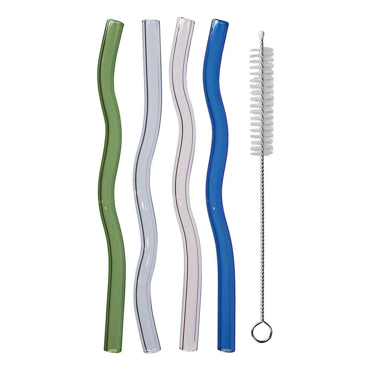 TRINKHALM-SET (4-tlg.) Long Drink - Multicolor, Glas (0.6/15cm) - Butlers