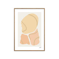 POSTER mit Rahmen N. Atelier - Trois Morceaux - Eichefarben/Naturfarben, Holz/Papier (30/40cm) - Poster&Frame