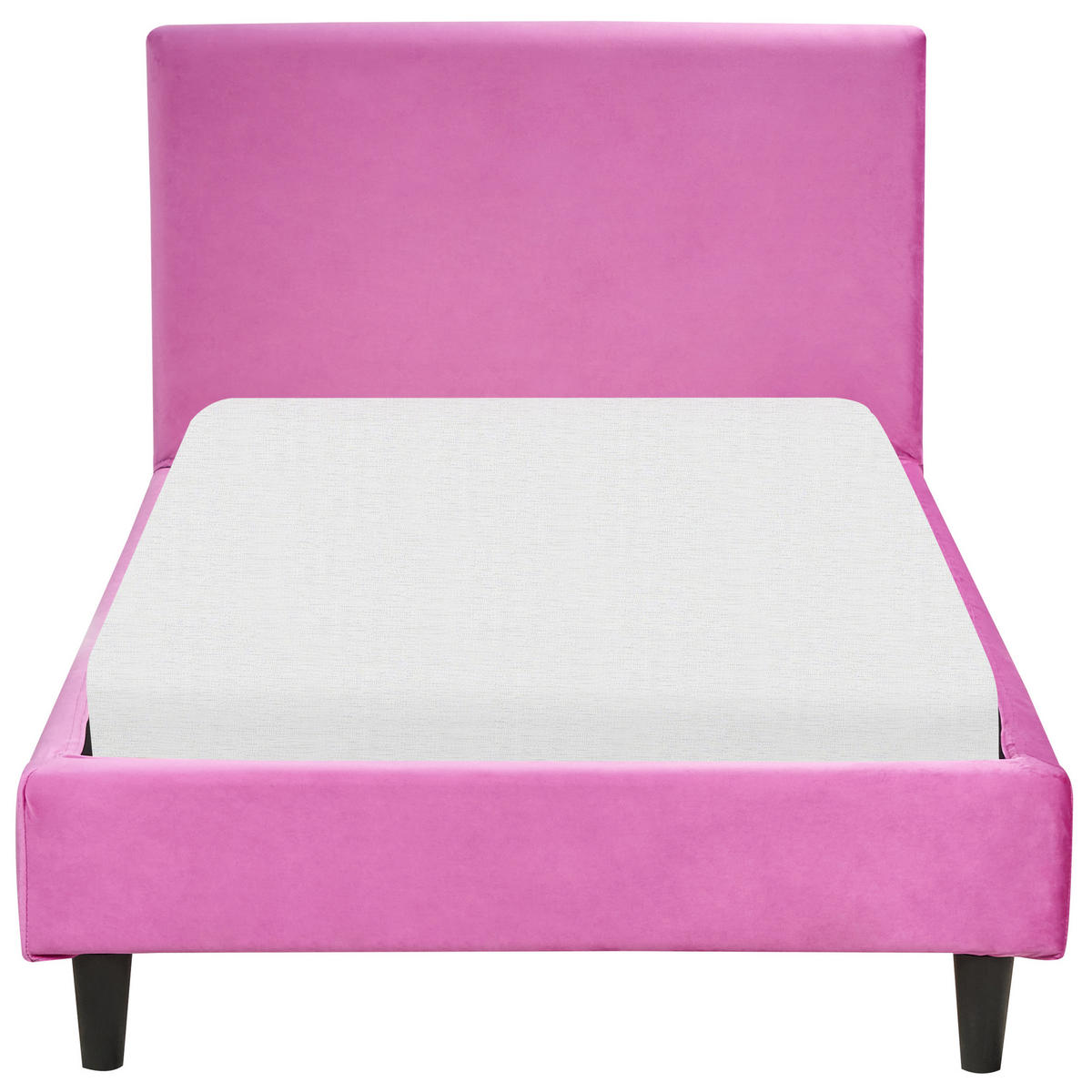 POLSTERBETT 90/200 cm Fuchsia Fitou - Lila/Magenta, Textil (90/200cm) - Beliani