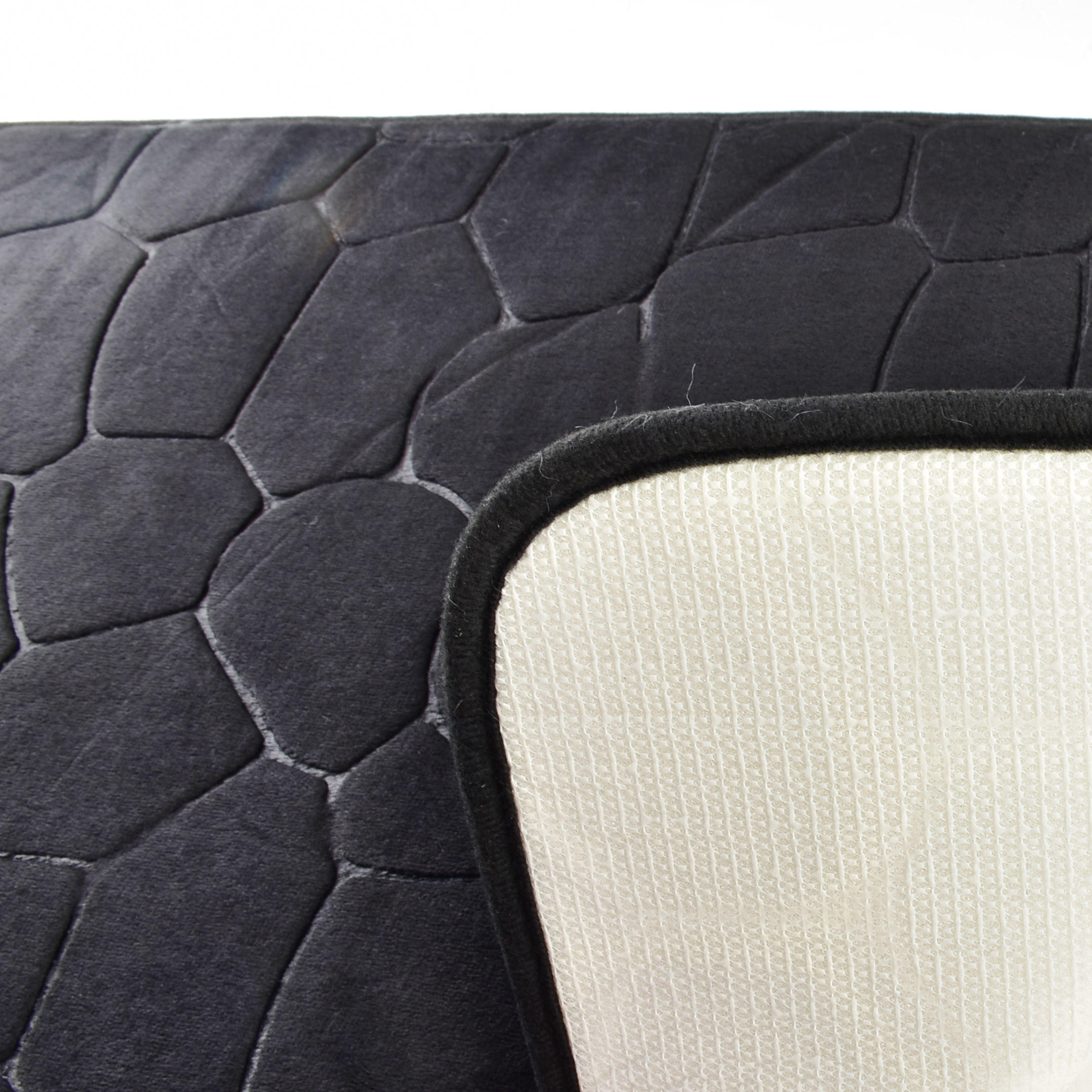 BADTEPPICH Zac Schwarz 80/50/2 cm Textilien - Schwarz, Textil (50/80cm) - Mondex