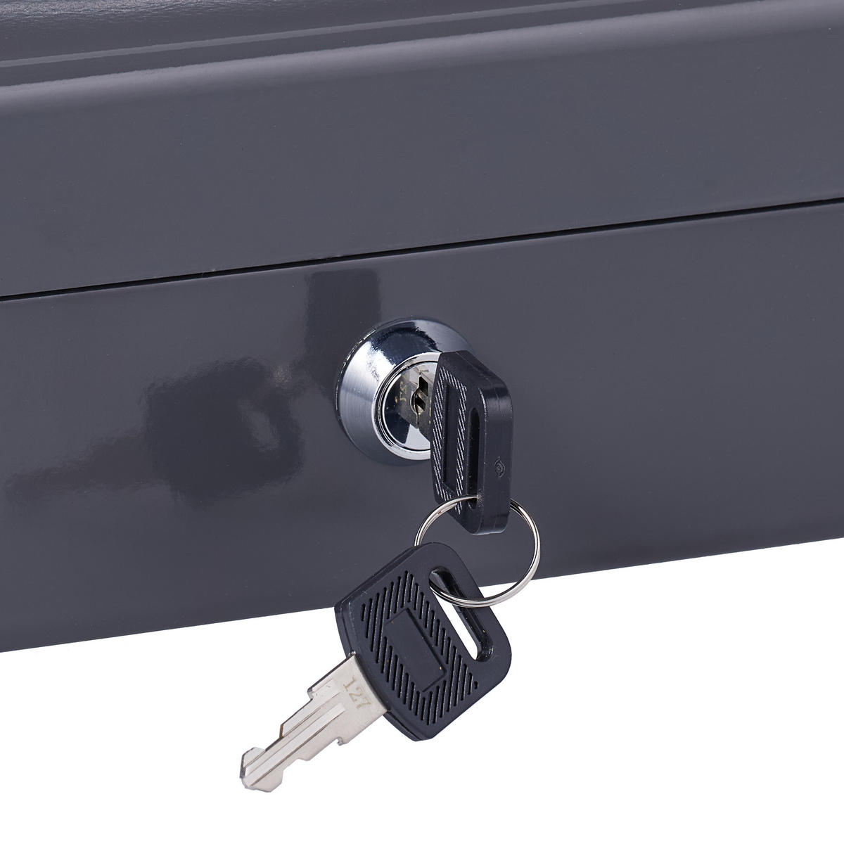 GELDKASSETTE Euro-Münzzählbrett - Grau, Kunststoff/Metall (30.5/8.5/24.5cm) - Relaxdays