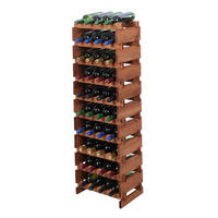 WEINREGAL VINOTECA FLEX PRO HxBxT 135x46x28cm 40 Flaschen auf 10 Ebenen Braun geölt - Braun, Holz (46/135/28cm) - PROREGAL