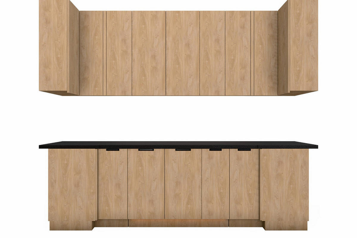 U-KÜCHE Sorento Sonoma Eiche – 298 × 214 × 199 cm – KÜ-SOR-006 - Sonoma Eiche, Holzwerkstoff (298/247/214cm) - ROYAL24_MARKT
