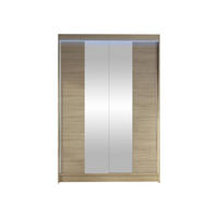 SCHWEBETÜRENSCHRANK Lino II mit RGB LED Beleuchtung - Sonoma Eiche, Holzwerkstoff/Metall (120/200/58cm) - MIRJAN24