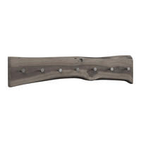 GARDEROBENLEISTE Akazie 70x5x10 grau lackiert PURE ACACIA #912 - Grau, Holz (70/10/5cm) - Massivmoebel24