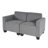 2-SITZER SOFA COUCH MODULAR Grau - Grau, Textil (136/76/72cm) - MCW