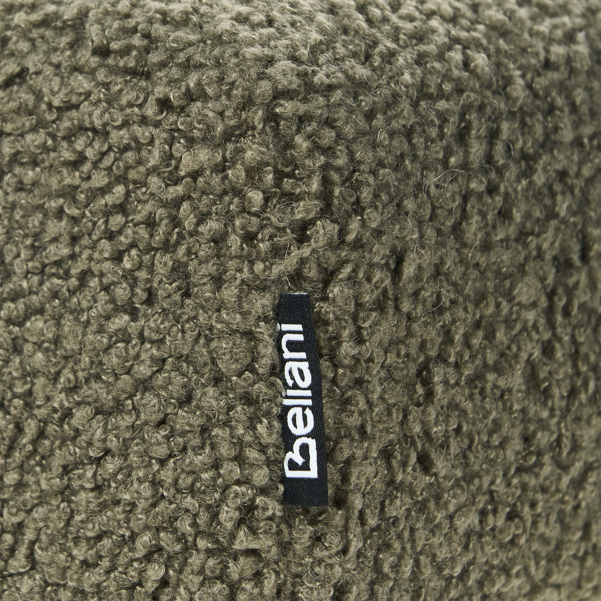 POLSTERBANK Grün/Hellbraun Tamre - Olivgrün/Braun, Holz/Textil (118/48/46cm) - Beliani