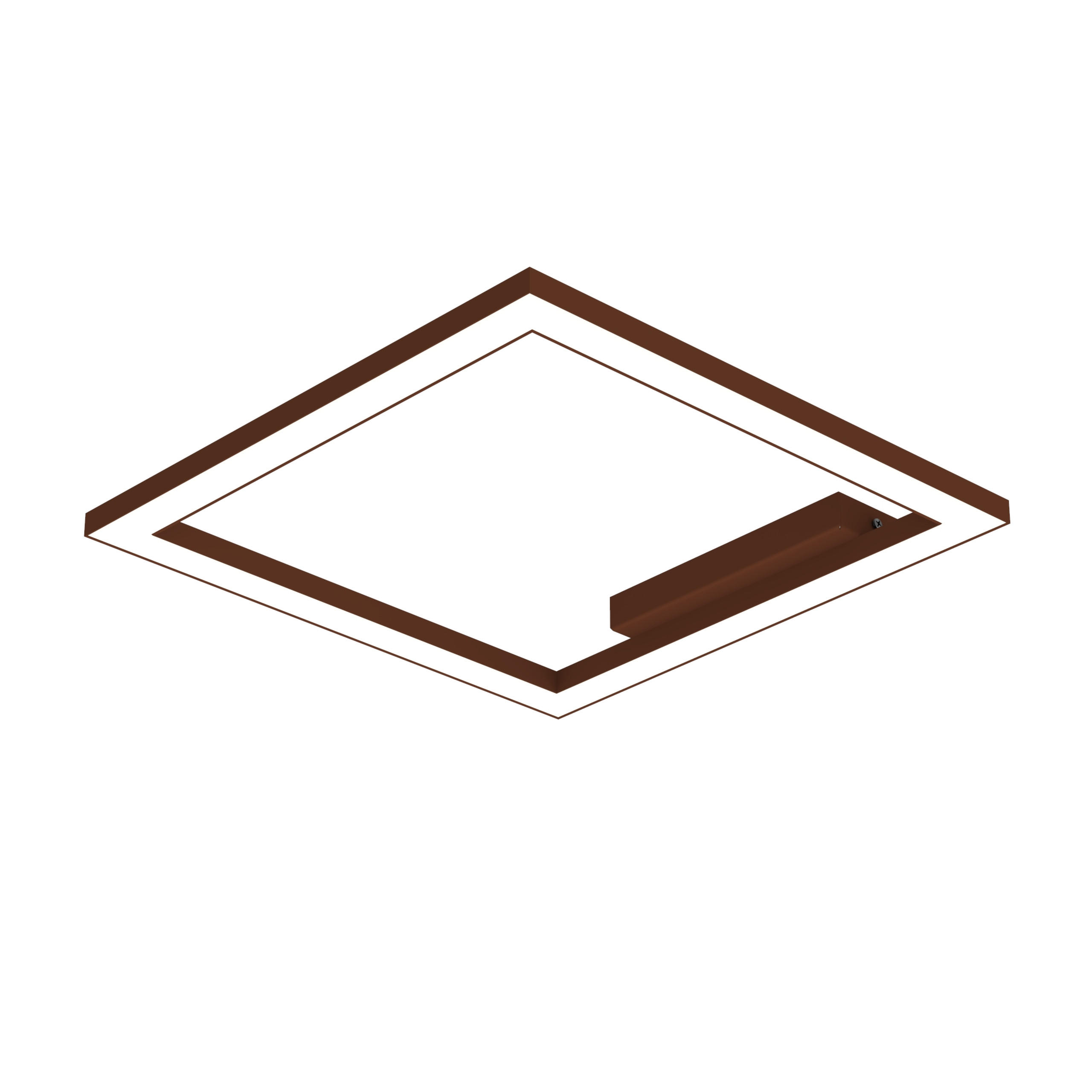 LED-DECKENLEUCHTE - Dunkelbraun, Metall (40/40/100cm) - Lumicom