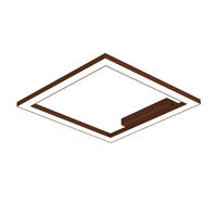 LED-DECKENLEUCHTE - Dunkelbraun, Metall (40/40/100cm) - Lumicom