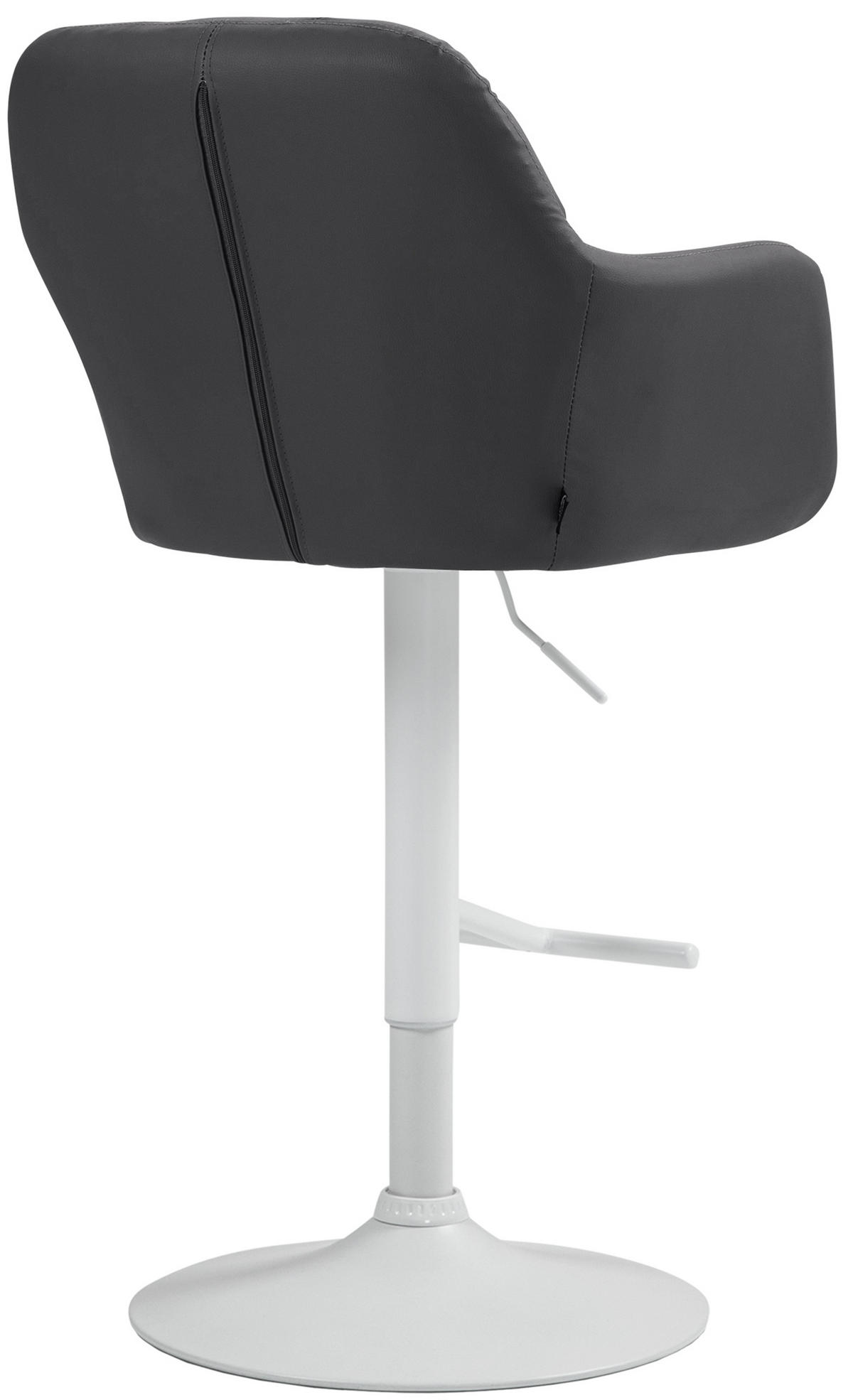 BARHOCKER Nardo Kunstleder weiß schwarz - Schwarz/Weiß, Kunststoff/Metall (57/118/59cm) - TPFLiving