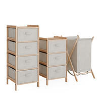 BADMÖBEL-SET Bruno Beige 3 Teile - Beige/Naturfarben, Holzwerkstoff (34.5/86/36.5cm) - Vicco