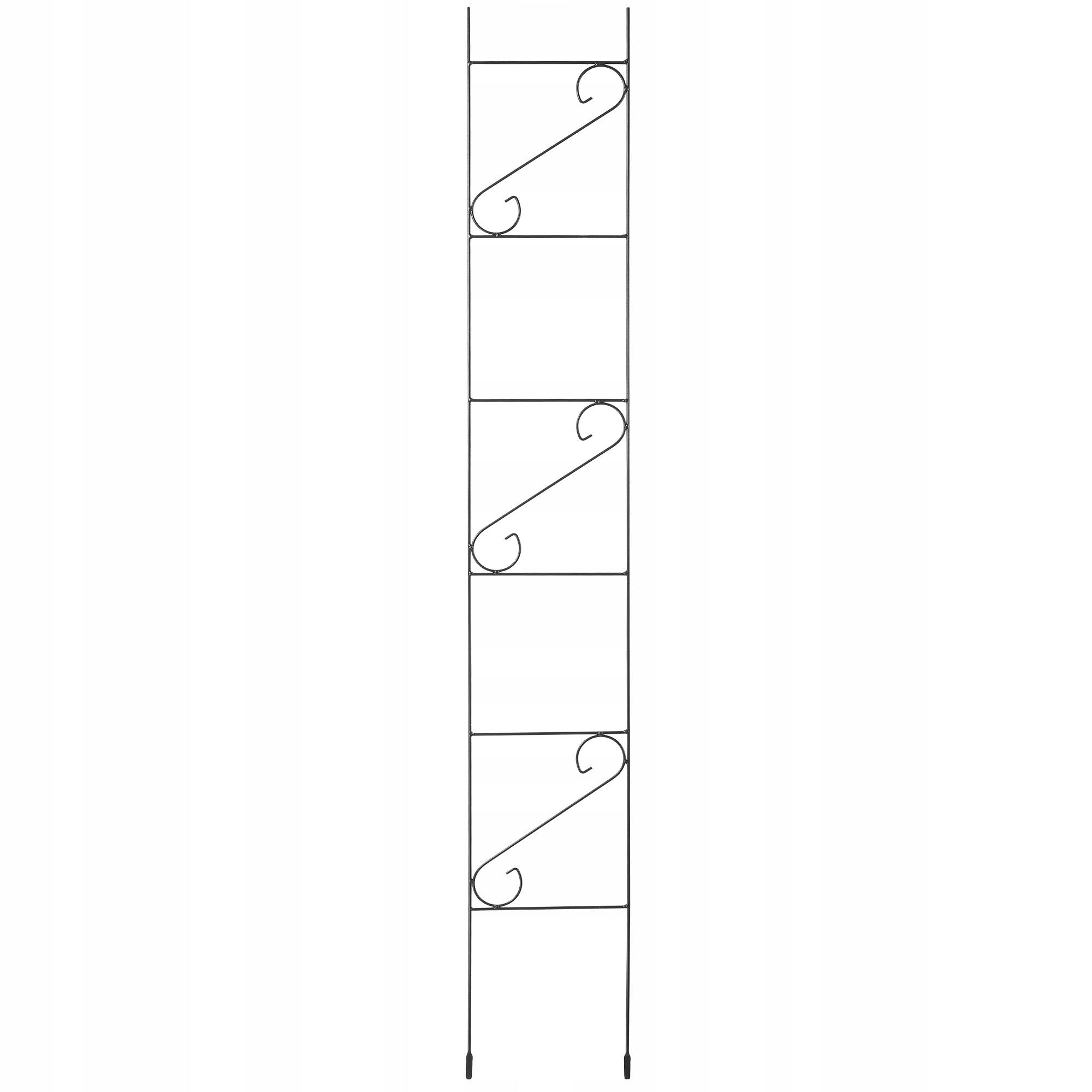 BLUMENGITTER, 26 x 182 cm, Schwarz - Schwarz, Metall (26/182cm) - KADAX