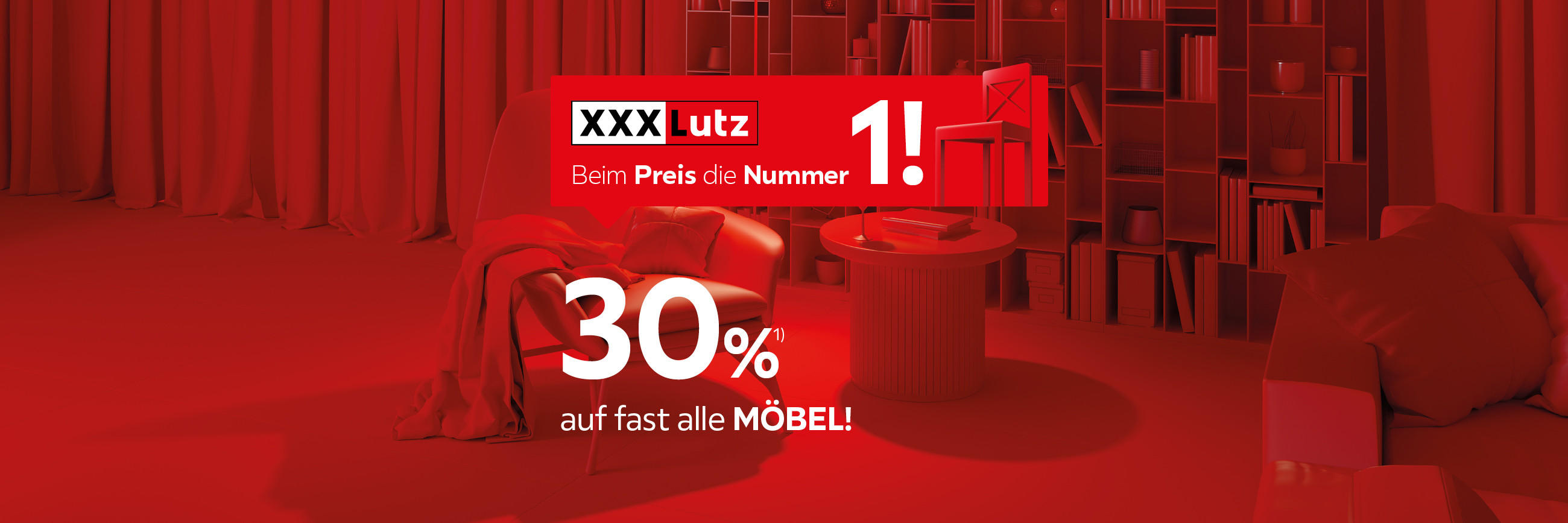 30% auf fast alle Möbel