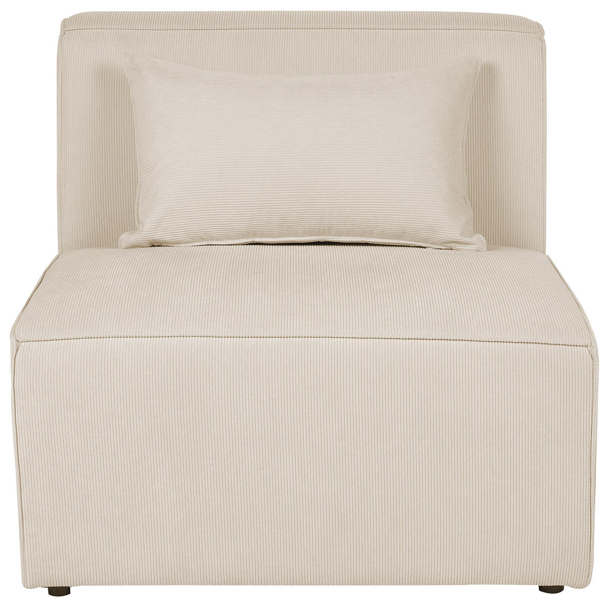 CHAISELOUNGE Cord hellbeige Lemvig - Champagner, Textil (83/41/166cm) - Beliani