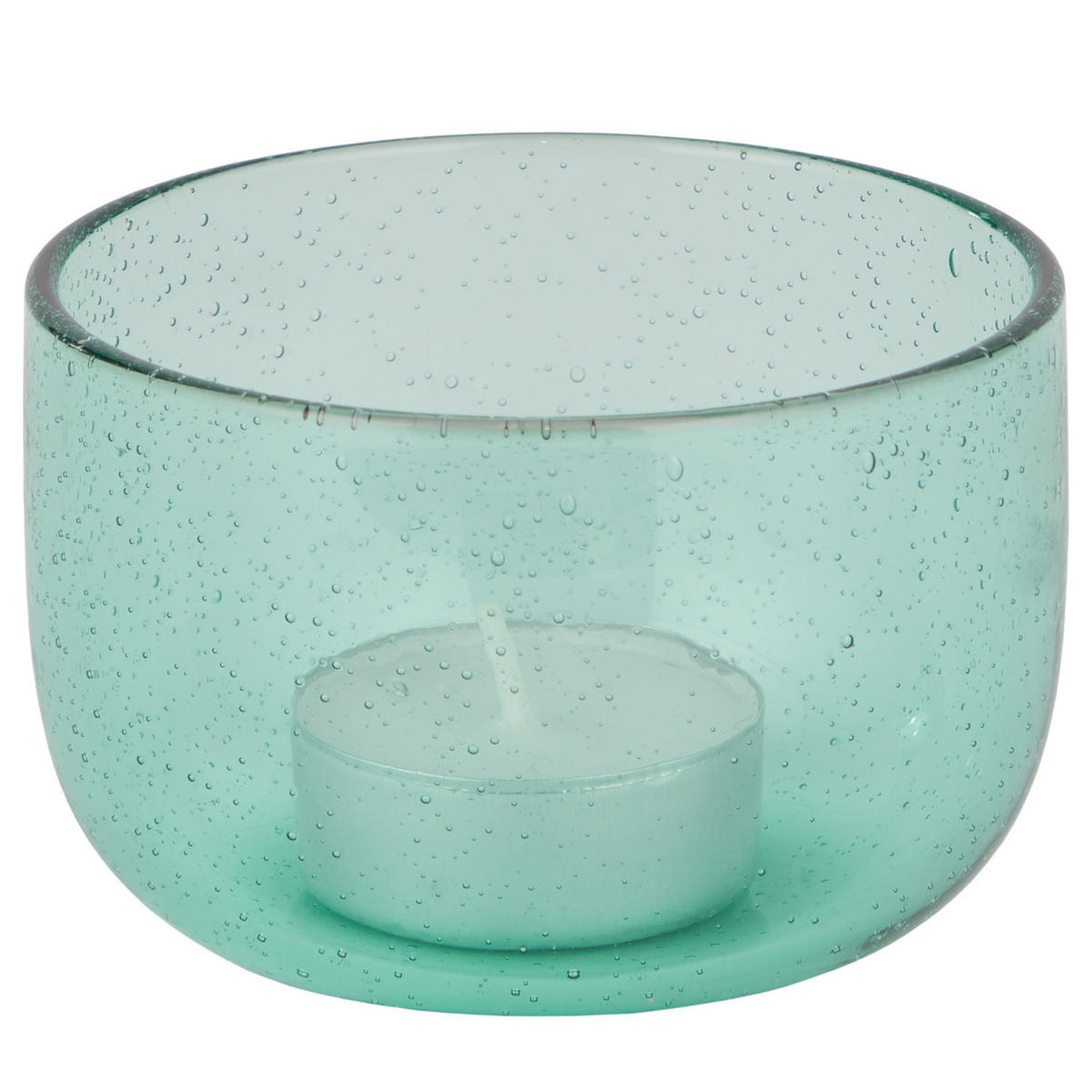 TEELICHTER (4er-Set) Watercolour Ø 8 cm - Türkis, Glas (6cm) - Butlers